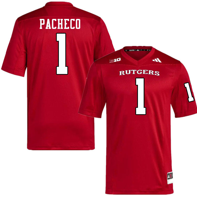 Rutgers Scarlet Knights #1 Isiah Pacheco College Football Jerseys,Uniforms-Scarlet